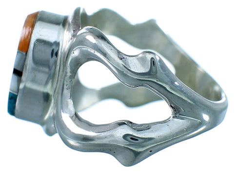 Multicolor Sterling Silver American Indian Ring Size 7-1/4 RX110900