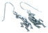 Sterling Silver Overlay Navajo Kokopelli Hook Dangle Earrings SX110738