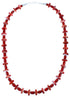 Sterling Silver Native American Coral And Oyster Shell Bead Necklace RX110995