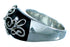 Southwest Silver and Jet Ring Size 5-1/2 YS60942