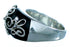 Southwest Jet and Silver Jewelry Ring Size 6-1/4 YS60960