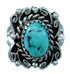 Turquoise American Indian Authentic Sterling Silver Ring Size 5-1/2 SX111683