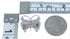 Sterling Silver Turquoise Inlay Zuni Butterfly Pin Pendant SX111874
