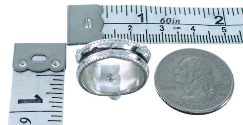 Navajo Sterling Silver Scalloped Leaf Ring Size 6-1/4 SX112154