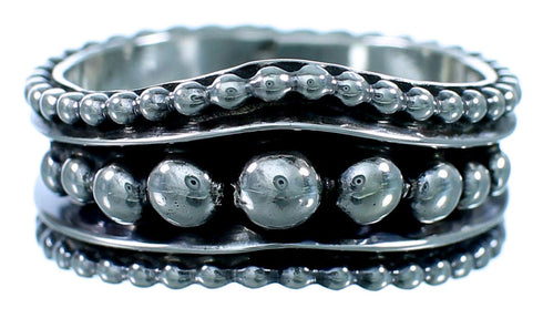 Genuine Sterling Silver Navajo Ring Size 6-3/4 SX112158