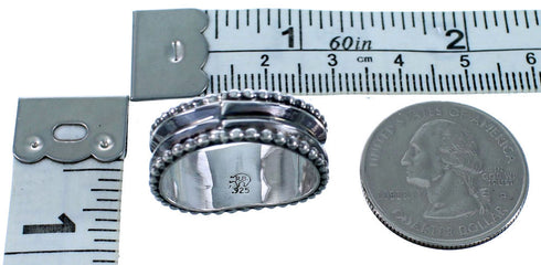 Genuine Sterling Silver Navajo Ring Size 6-3/4 SX112158