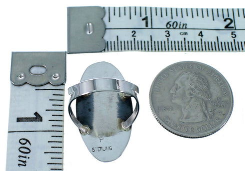 Sterling Silver Opal Native American Ring Size 6-1/4 JX130533