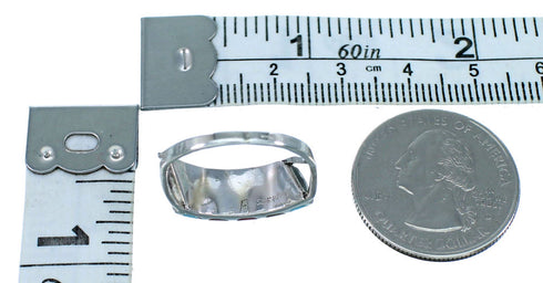 Zuni Indian Multicolor Sterling Silver Ring Size 5-1/2 LX112903
