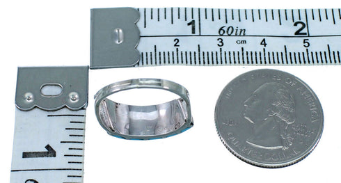 Zuni Turquoise Sterling Silver Ring Size 6 LX112887