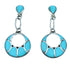 Turquoise Authentic Sterling Silver Zuni Post Dangle Earrings RX112350