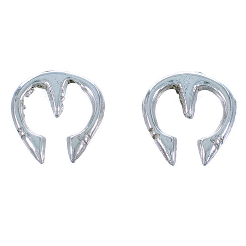 Navajo Sterling Silver Naja Post Earrings RX112387