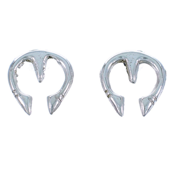 Navajo Sterling Silver Naja Post Earrings RX112387