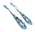 Genuine Sterling Silver Zuni Turquoise Post Dangle Earrings RX112430