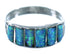 Sterling Silver Blue Opal Zuni Ring Size 7-1/4 RX112951