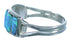 Sterling Silver Blue Opal Zuni Ring Size 7-1/4 RX112951
