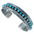 Sterling Silver Zuni Turquoise Needlepoint Cuff Bracelet SX112539