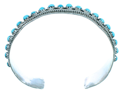 Sterling Silver Zuni Turquoise Needlepoint Cuff Bracelet SX112539