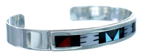 Multicolor Sterling Silver Zuni Cuff Bracelet AX127648