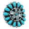 Sterling Silver Navajo Indian Turquoise Ring Size 6 RX112573
