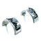 Navajo Genuine Sterling Silver Post Hoop Earrings SX112712