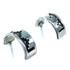 Navajo Genuine Sterling Silver Post Hoop Earrings SX112712