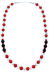 Multicolor Sterling Silver Navajo Indian Bead Necklace RX112654