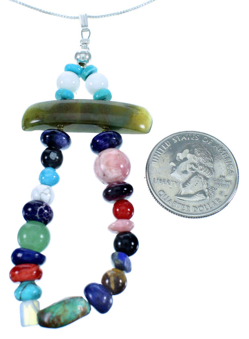 Multicolor Treasure Bead Sterling Silver Necklace RX112714