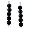Onyx Sterling Silver Southwest Bead Post Dangle Earrings RX113245