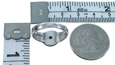 Genuine Sterling Silver Cubic Zirconia Inlay Ring Size 6-3/4 LX113055