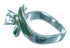 Turquoise Inlay Sterling Silver Cubic Zirconia Ring Size 6-3/4 LX113060