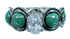 Turquoise Cubic Zirconia Sterling Silver Ring Size 6-1/2 LX113164