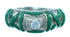 Turquoise Inlay Cubic Zirconia Sterling Silver Wedding Ring Size 5-3/4 LX113184