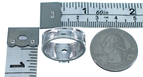 Genuine Sterling Silver Turquoise Cubic Zirconia Wedding Ring Size 6-1/2 LX113207