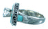 Turquoise Cubic Zirconia Sterling Silver Ring Size 5-3/4 LX113238