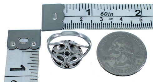 Turquoise Cubic Zirconia Genuine Sterling Silver Ring Size 5-3/4 LX113244