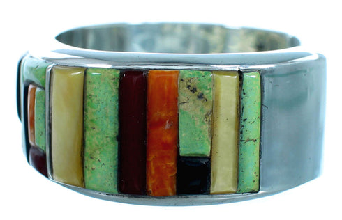 Multicolor Whiterock Sterling Silver Southwest Cuff Bracelet RX112739