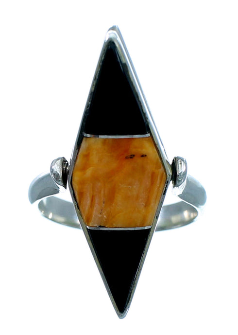 Reversible Turquoise Inlay Multicolor Sterling Silver Ring Size 5 LX113263