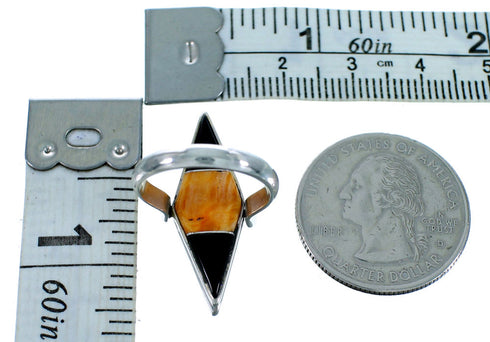 Reversible Turquoise Inlay Multicolor Sterling Silver Ring Size 5 LX113263