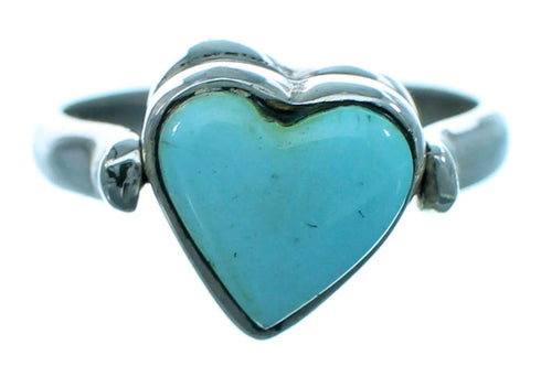 Lapis Turquoise Reversible Sterling Silver Heart Ring Size 4-3/4 LX113267