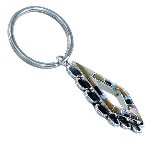 Multicolor Southwestern Sterling Silver Key Chain RX113192