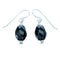 Sterling Silver Hematite American Indian Bead Hook Dangle Earrings LX113471