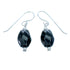 Sterling Silver Hematite American Indian Bead Hook Dangle Earrings LX113471