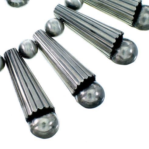 Old Pawn Sterling Silver Navajo Link Necklace RX113585