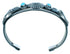Old Pawn Style Sterling Silver Navajo Turquoise Naja Cuff Bracelet LX113706