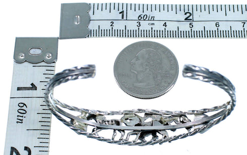 Turquoise Navajo Indian Horse Sterling Silver Cuff Bracelet LX113773