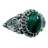 Sterling Silver Malachite Navajo Indian Ring Size 7-3/4 LX113968