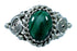 Sterling Silver Malachite Navajo Indian Ring Size 7-3/4 LX113968