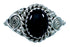 American Indian Sterling Silver Onyx Ring Size 6-3/4 LX113977