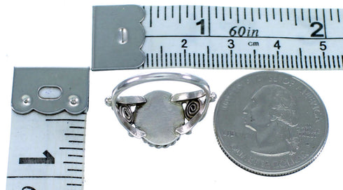 American Indian Sterling Silver Onyx Ring Size 6-3/4 LX113977