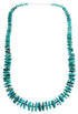 Navajo Sterling Silver Turquoise Bead Necklace RX114009